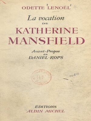cover image of La vocation de Katherine Mansfield